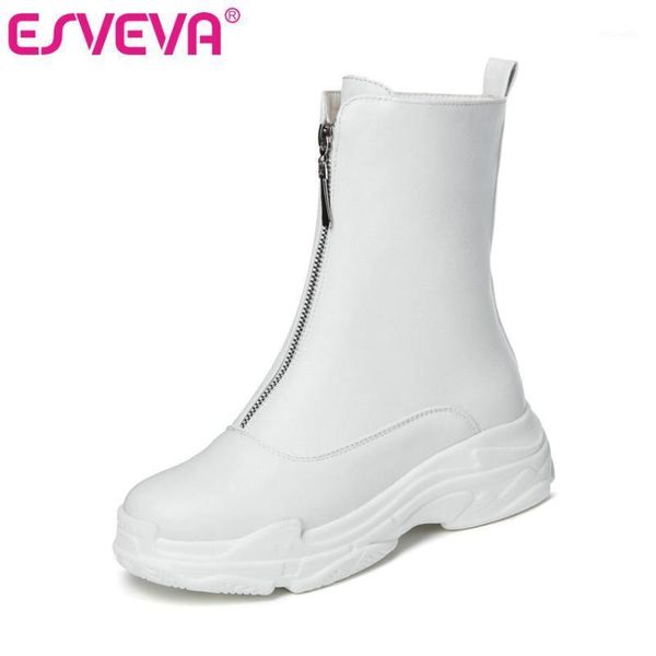 boots esveva 2021 women pu leather autumn shoes ankle round toe wedge low heels winter elegant woman size 34-431, Black
boots esveva 2021 women pu leather autumn shoes ankle round toe wedge low heels winter elegant woman size 34-431, Black
