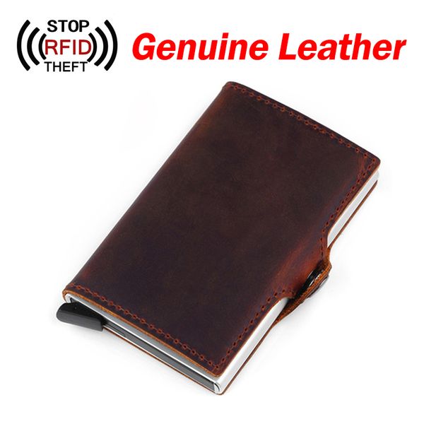genuine leather men wallet rfid mini wallet small slim metal male purse thin walet money bag card holder vallet cartera hombre, Red;black
genuine leather men wallet rfid mini wallet small slim metal male purse thin walet money bag card holder vallet cartera hombre, Red;black