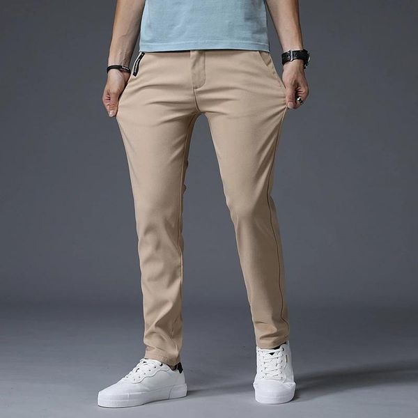 men's pants 2021 spring business fashion casual elastic straigh trousers male brand gray blue khaki high quality, Black
men's pants 2021 spring business fashion casual elastic straigh trousers male brand gray blue khaki high quality, Black