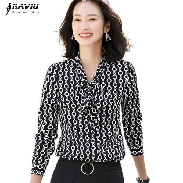 women's blouses & shirts bow tie print shirt women long sleeve retro spring autumn design slim chiffon office ladies formal work, White
women's blouses & shirts bow tie print shirt women long sleeve retro spring autumn design slim chiffon office ladies formal work, White