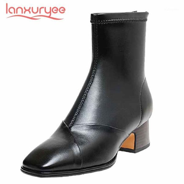 lanxuryee 2021 limited customization three colors square toe thick med heel back zipper beauty lady ankle boots l221, Black
lanxuryee 2021 limited customization three colors square toe thick med heel back zipper beauty lady ankle boots l221, Black
