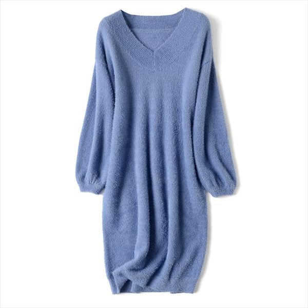 autumn winter long knitted dress women thick warm fur pullover sweater dresses elegant v neck christmas party dresses, Black;gray
autumn winter long knitted dress women thick warm fur pullover sweater dresses elegant v neck christmas party dresses, Black;gray
