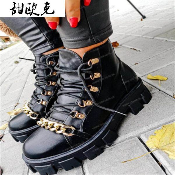 boots 2021 autumn women fashion pu leather ankle for retro lace-up mid heel shoes botas mujer platform woman1, Black
boots 2021 autumn women fashion pu leather ankle for retro lace-up mid heel shoes botas mujer platform woman1, Black
