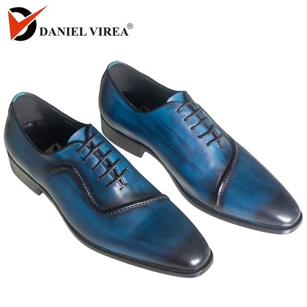 men genuine leather dress shoes italian design blue color hand-polished pointed toe wedding shoes y200420, Black
men genuine leather dress shoes italian design blue color hand-polished pointed toe wedding shoes y200420, Black
