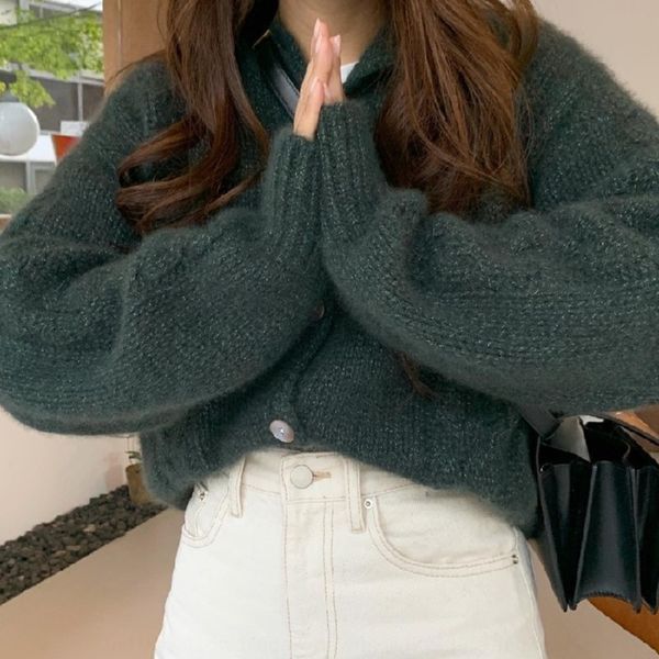 spring 2020 korean raccoon sweater sweet twist temperament knitted cardigan plush wool wool women's short 6owbn, White;black
spring 2020 korean raccoon sweater sweet twist temperament knitted cardigan plush wool wool women's short 6owbn, White;black