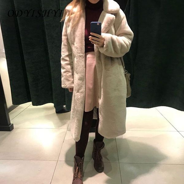 women's fur & faux winter women coat luxury long loose lapel overcoat thick warm plus size female plush coats, Black
women's fur & faux winter women coat luxury long loose lapel overcoat thick warm plus size female plush coats, Black
