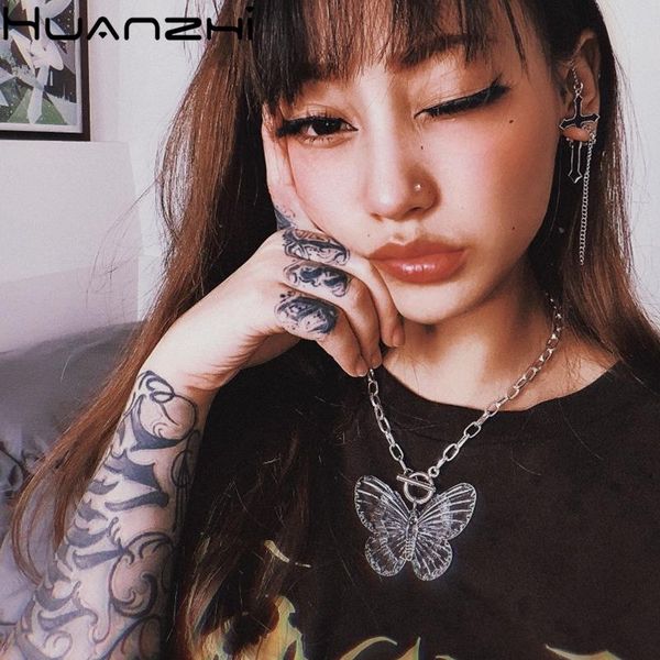 huanzhi 2020 new harajuku choker vintage transparent acrylic butterfly clavicle chain metal necklace for women party jewellery, Golden;silver
huanzhi 2020 new harajuku choker vintage transparent acrylic butterfly clavicle chain metal necklace for women party jewellery, Golden;silver