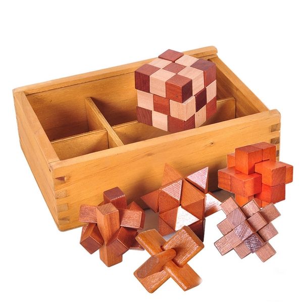 6 pcs/set new design brain teaser kong ming lock 3d wooden interlocking burr puzzles game toy learning education puzzle toys y200413
6 pcs/set new design brain teaser kong ming lock 3d wooden interlocking burr puzzles game toy learning education puzzle toys y200413