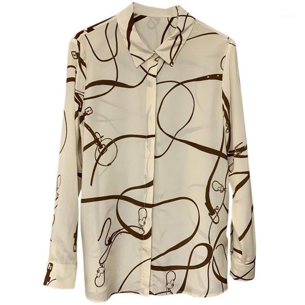 2020 new brand designer's fashion women's high-end autumn print high-quality shirts ladies slim shirts casual 1, White
2020 new brand designer's fashion women's high-end autumn print high-quality shirts ladies slim shirts casual 1, White