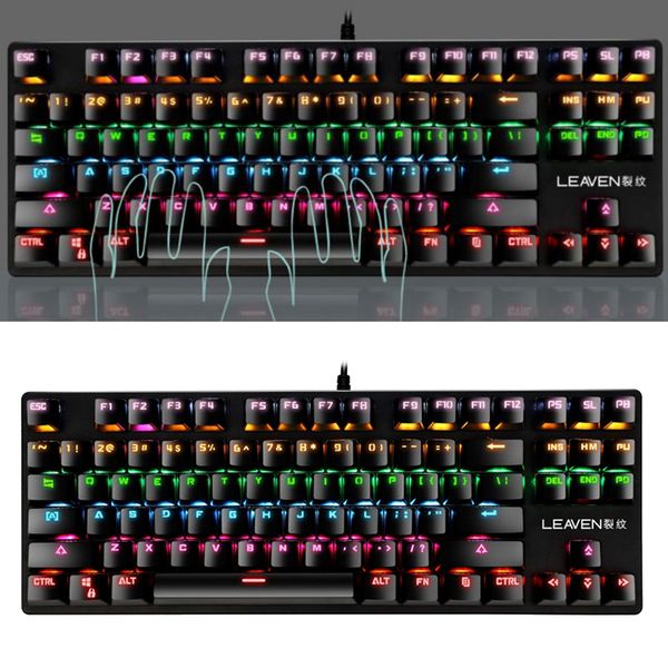 punk k550 mechanical gaming keyboard, 87 keys green axis rgb led backlit wired keyboard for windows pc gamer office
punk k550 mechanical gaming keyboard, 87 keys green axis rgb led backlit wired keyboard for windows pc gamer office