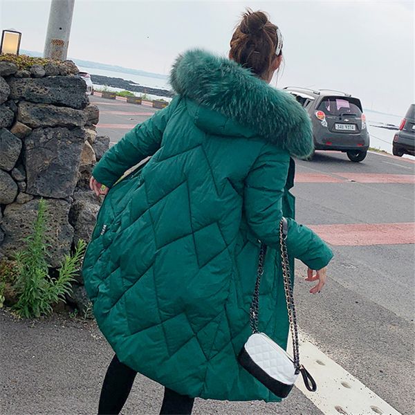 2020 winter new down jacket korean version net red big hair collar fashion loose thickened cotton padded women's coat, Black
2020 winter new down jacket korean version net red big hair collar fashion loose thickened cotton padded women's coat, Black