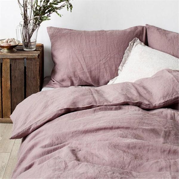 set of 4 pre stone washed 100% natural linen grey purple bedding set 1 duvet cover + 2 pillowcases + 1fitted sheet
set of 4 pre stone washed 100% natural linen grey purple bedding set 1 duvet cover + 2 pillowcases + 1fitted sheet