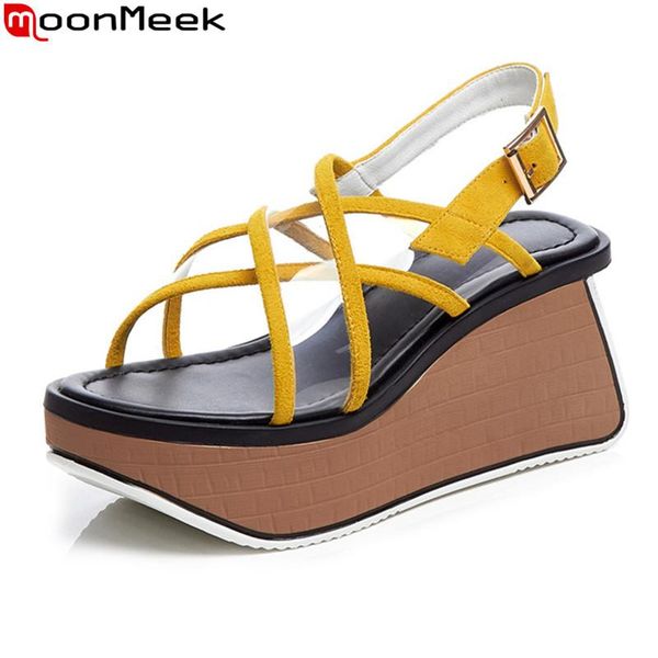 moonmeek 2020 new brand platform shoes woman sheepskin party shoes summer buckle 2 colors women sandals, Black
moonmeek 2020 new brand platform shoes woman sheepskin party shoes summer buckle 2 colors women sandals, Black