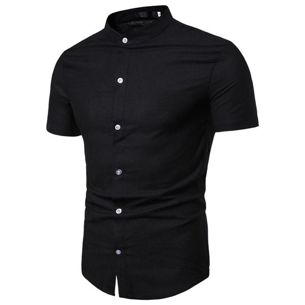 2020 новое лето мужская с коротким рукавом solid slim fit stand collar cotton льняная рубашка обычная плюс размер 3xl мужская одежда мода, White;black
2020 новое лето мужская с коротким рукавом solid slim fit stand collar cotton льняная рубашка обычная плюс размер 3xl мужская одежда мода, White;black
