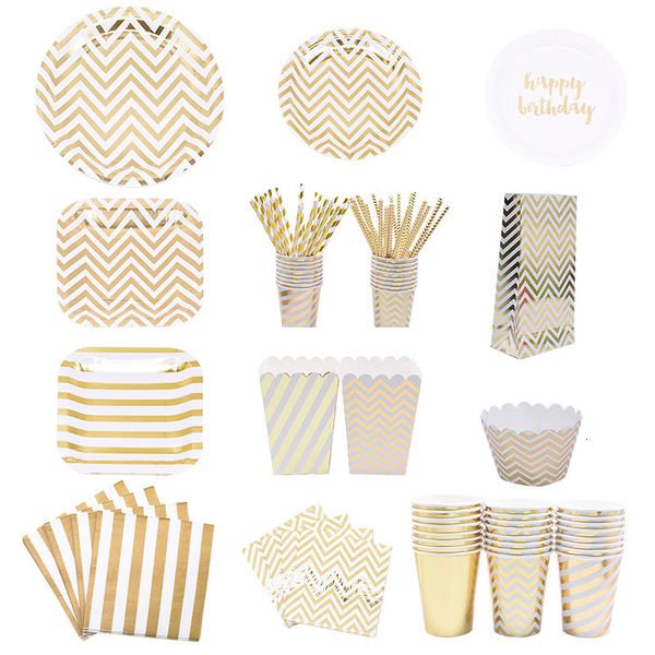 gold birthday set disposable tableware cup plate straws wedding decoration kids baby shower party supplies
gold birthday set disposable tableware cup plate straws wedding decoration kids baby shower party supplies