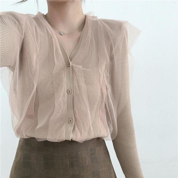 women mesh regular patchwork knitted open stitch sweaters woman v neck single breasted knitting cardigans drop shipping, White;black
women mesh regular patchwork knitted open stitch sweaters woman v neck single breasted knitting cardigans drop shipping, White;black