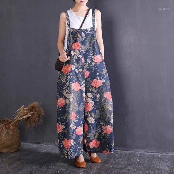 2020 summer new woman plus size floral print vintage denim overall jumpsuit spaghetti strap casual loose wide leg pants rompers1, Blue
2020 summer new woman plus size floral print vintage denim overall jumpsuit spaghetti strap casual loose wide leg pants rompers1, Blue
