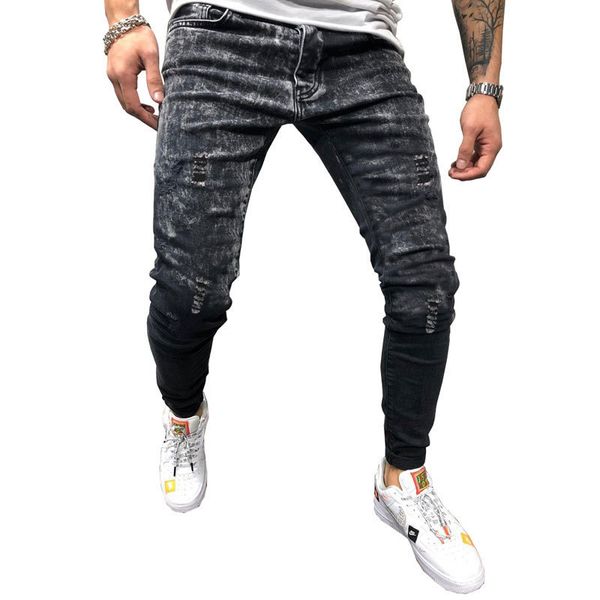 qyzrfs men destroyed hole jeans ripped stretch clothing skinny taped biker pants fashion casual slim fit denim male trousers new 201112, Blue
qyzrfs men destroyed hole jeans ripped stretch clothing skinny taped biker pants fashion casual slim fit denim male trousers new 201112, Blue