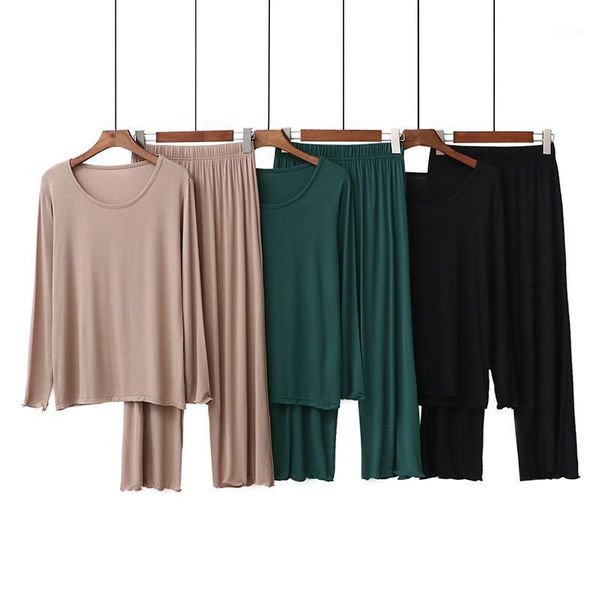 90kg plus size long sleeve soft modal home clothes for women 2 pieces set big size homewear female modal pajamas set sleepwear1, Black;red
90kg plus size long sleeve soft modal home clothes for women 2 pieces set big size homewear female modal pajamas set sleepwear1, Black;red