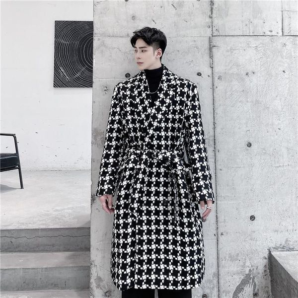 new male women streetwear vintage casual loose trenchcoat outerwear men belt woolen thicken long plaid trench coat overcoat1, Tan;black
new male women streetwear vintage casual loose trenchcoat outerwear men belt woolen thicken long plaid trench coat overcoat1, Tan;black