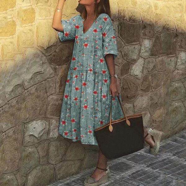 ostrich for woman large loose summer plus size short sleeve sundress female v-neck dress
ostrich for woman large loose summer plus size short sleeve sundress female v-neck dress
