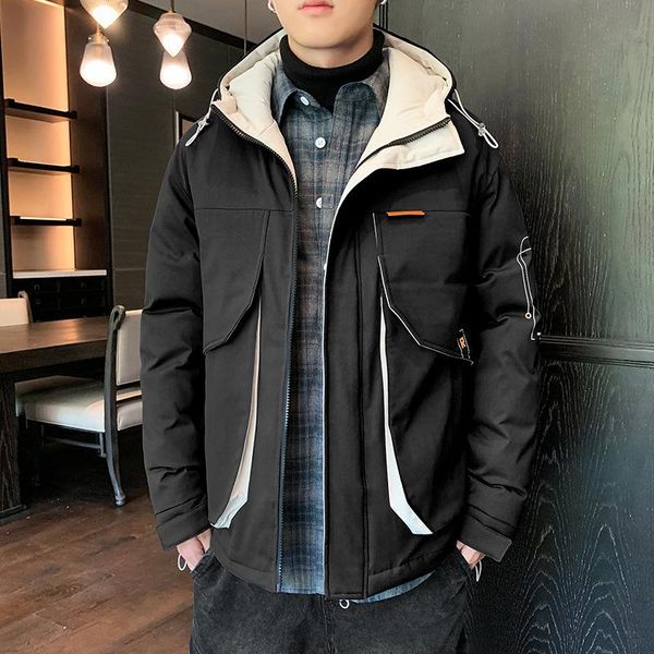 men's down & parkas winter men jackets big pocket workwear style retro cotton filling thick coat h112, Black
men's down & parkas winter men jackets big pocket workwear style retro cotton filling thick coat h112, Black