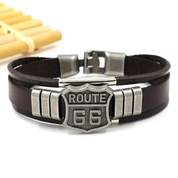 eif dock trendy leather bracelet with california route 66 road sign motorcycle biker rider black bangles males jewelry jllaha
eif dock trendy leather bracelet with california route 66 road sign motorcycle biker rider black bangles males jewelry jllaha
