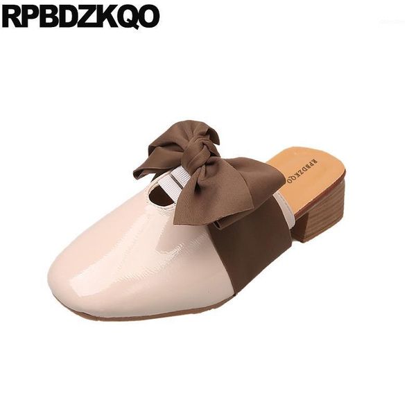 dress shoes pumps square toe patent leather beige sandals bow kawaii 2021 brown mules slipper ladies low heels summer unique1, Black
dress shoes pumps square toe patent leather beige sandals bow kawaii 2021 brown mules slipper ladies low heels summer unique1, Black