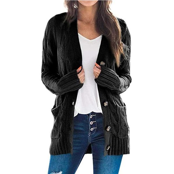 2020 autumn winter warm knitted cardigan long sleeve women sweaters casual loose knit sweater coat pocket casual jumper top, White
2020 autumn winter warm knitted cardigan long sleeve women sweaters casual loose knit sweater coat pocket casual jumper top, White