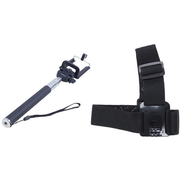 1 pcs black waterproof extendable self-portrait self self-shooting stick & 1 pcs action camera head strap mount
1 pcs black waterproof extendable self-portrait self self-shooting stick & 1 pcs action camera head strap mount