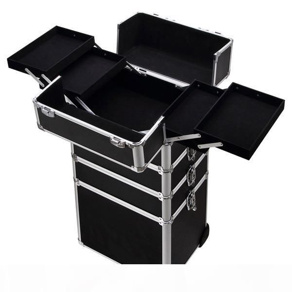4-in-1 draw-bar style interchangeable aluminum rolling makeup case black ship from us drop shipping
4-in-1 draw-bar style interchangeable aluminum rolling makeup case black ship from us drop shipping