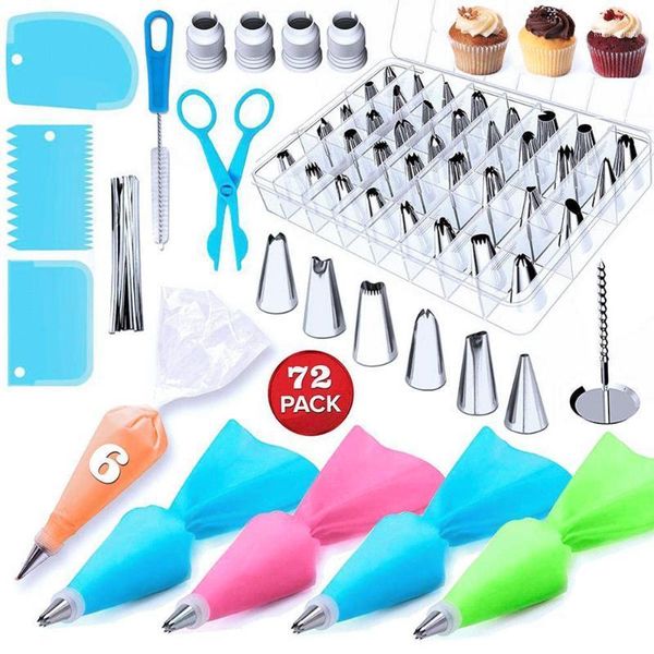 72pcs/set silicone pastry bag tips kitchen diy icing piping cream reusable pastry bags nozzle set cake decorating tools1
72pcs/set silicone pastry bag tips kitchen diy icing piping cream reusable pastry bags nozzle set cake decorating tools1