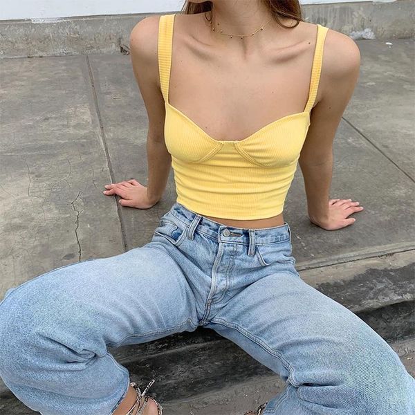 women's tanks & camis 2021 low chest swimsuit open back summer yellow suspender vest solid color off shoulder top, White
women's tanks & camis 2021 low chest swimsuit open back summer yellow suspender vest solid color off shoulder top, White