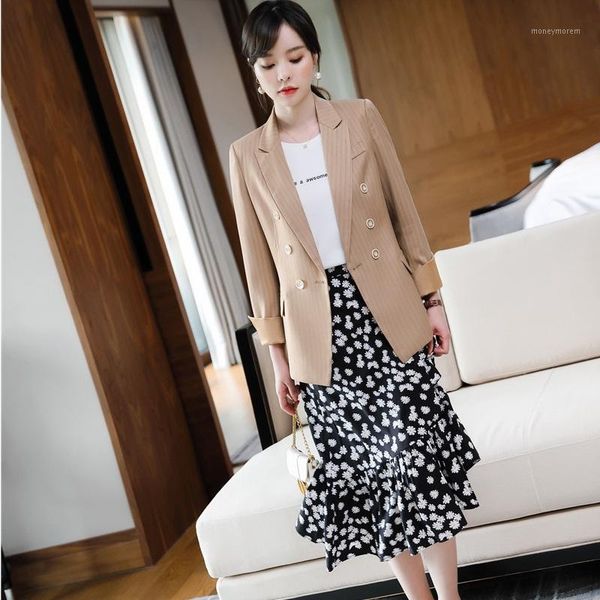 women's suits & blazers 2021 ladies khaki blazer women jackets long sleeve slim elegant office work wear double breasted1, White;black
women's suits & blazers 2021 ladies khaki blazer women jackets long sleeve slim elegant office work wear double breasted1, White;black