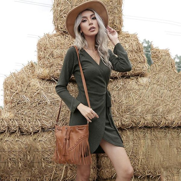 modern solid v-neck bow bandage dress elegant empire mini ladies frocks casual sheath bodycon dress summer full sleeve vestidos, Black;gray
modern solid v-neck bow bandage dress elegant empire mini ladies frocks casual sheath bodycon dress summer full sleeve vestidos, Black;gray