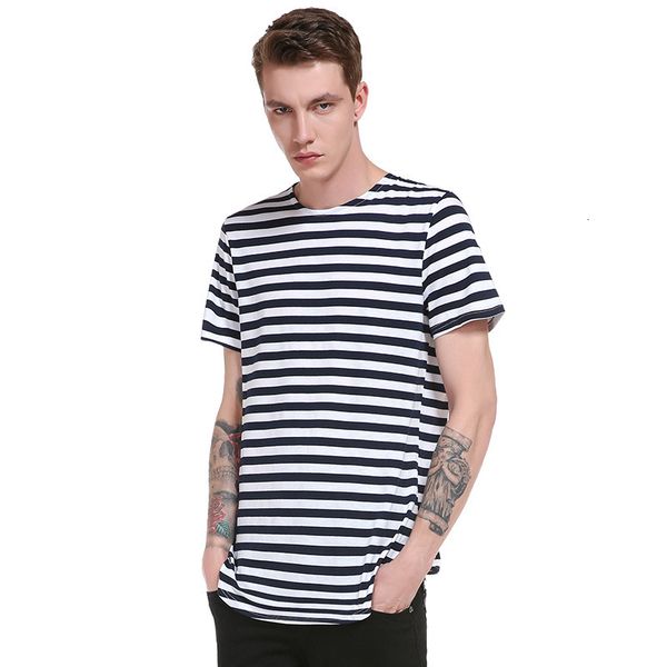 summer new wear men's round hem high street stripe long style short sleeve t-shirt, White;black
summer new wear men's round hem high street stripe long style short sleeve t-shirt, White;black