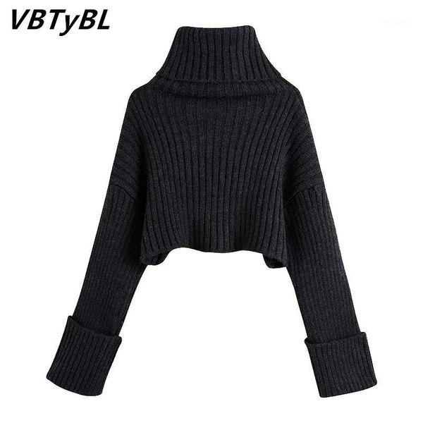 vbtybl women 2020 fashion thick warm cropped knitted sweater vintage high neck long turn-up sleeves female pullovers chic 1, White;black
vbtybl women 2020 fashion thick warm cropped knitted sweater vintage high neck long turn-up sleeves female pullovers chic 1, White;black