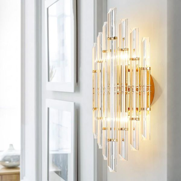 wall lamp european designer crystal light modern model room creative personality bedroom bedside background aisle led lamps
wall lamp european designer crystal light modern model room creative personality bedroom bedside background aisle led lamps