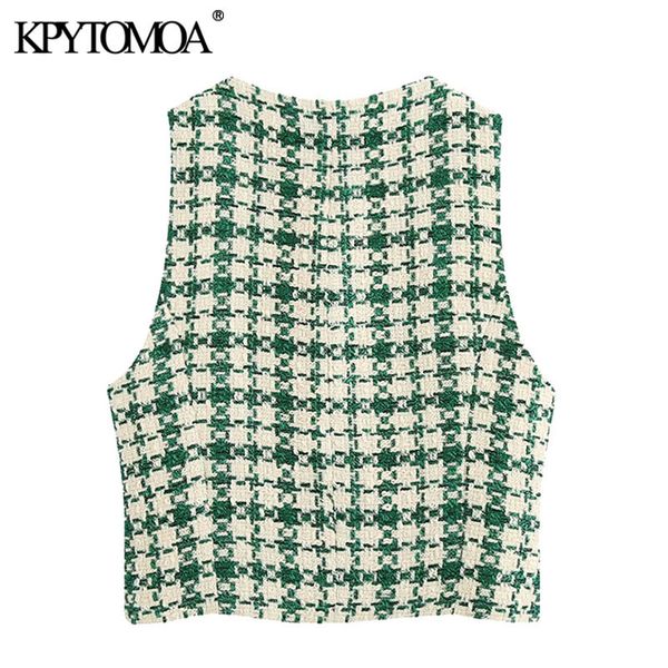 kpytomoa women 2020 fashion button-up tweed cropped vests coat vintage v neck long sleeve female outerwear chic lj201204, Black;white
kpytomoa women 2020 fashion button-up tweed cropped vests coat vintage v neck long sleeve female outerwear chic lj201204, Black;white