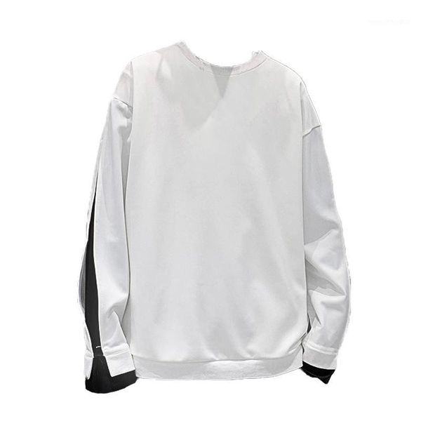 men's sweaters autumn man pullover streetwear hiphop style harajuku solid color with inside shirt two piece trendy, White;black
men's sweaters autumn man pullover streetwear hiphop style harajuku solid color with inside shirt two piece trendy, White;black