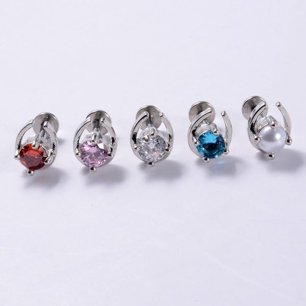 1pc cz gem ear tragus helix cartilage 361l surgical steel water drop crystal ear lobe stud labret bar ring body piercing q sqckdh, Silver
1pc cz gem ear tragus helix cartilage 361l surgical steel water drop crystal ear lobe stud labret bar ring body piercing q sqckdh, Silver