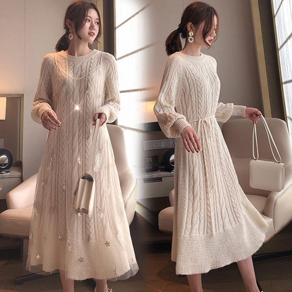 maternity 2020 medium length dress two piece suit autumn and winter very fairy chaoma long skirt sweatersweater sweater suit autumn vjxdp v, White;black
maternity 2020 medium length dress two piece suit autumn and winter very fairy chaoma long skirt sweatersweater sweater suit autumn vjxdp v, White;black
