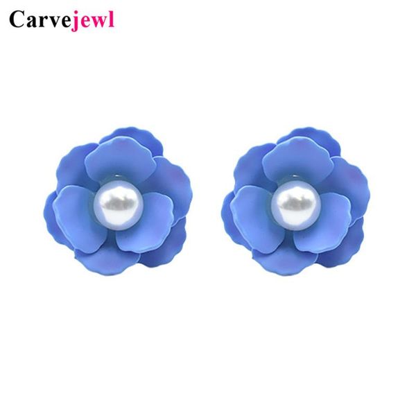 stud carvejewl korean fashion flower earrings colorful rubber coating girl for women jewelry simulated pearl, Golden;silver
stud carvejewl korean fashion flower earrings colorful rubber coating girl for women jewelry simulated pearl, Golden;silver
