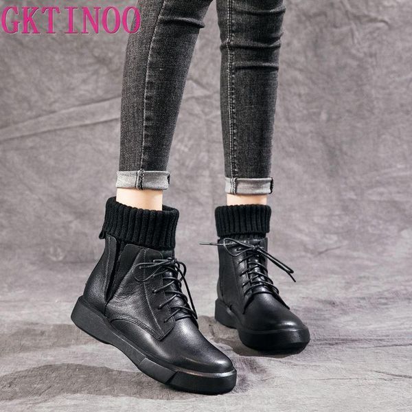 gktinoo women's winter shoe boots 2021 new genuine leather ladies short boots warm plush non-slip lace-up women's ankle, Black
gktinoo women's winter shoe boots 2021 new genuine leather ladies short boots warm plush non-slip lace-up women's ankle, Black