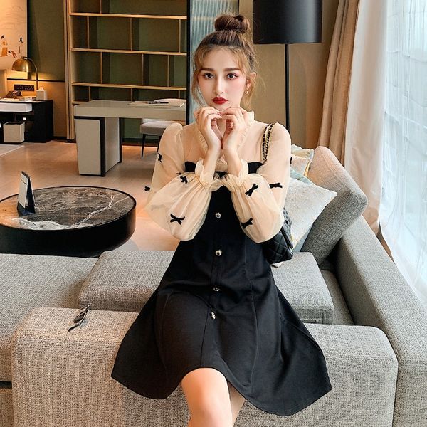 новый длинный рукав осенью зимой 2020mesh шить dressdress платья французского stylesmall черной юбку с закрытием талии и тонкой юбкой 2rqpc, Black;gray
новый длинный рукав осенью зимой 2020mesh шить dressdress платья французского stylesmall черной юбку с закрытием талии и тонкой юбкой 2rqpc, Black;gray