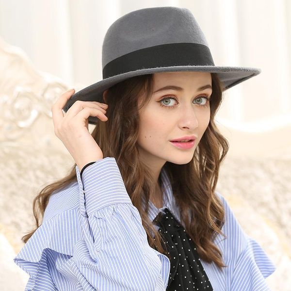 fedora hat for women men 100% australian wool felt wide brim hat vintage jazz fedora couple cap winter chapeau femme, Blue;gray
fedora hat for women men 100% australian wool felt wide brim hat vintage jazz fedora couple cap winter chapeau femme, Blue;gray