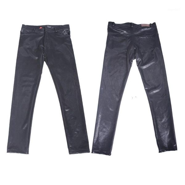 new design autumn winter men lining sanding faux leather pu casual pants punk pencil leggings s-3xl size frosted slim trousers1, Black
new design autumn winter men lining sanding faux leather pu casual pants punk pencil leggings s-3xl size frosted slim trousers1, Black
