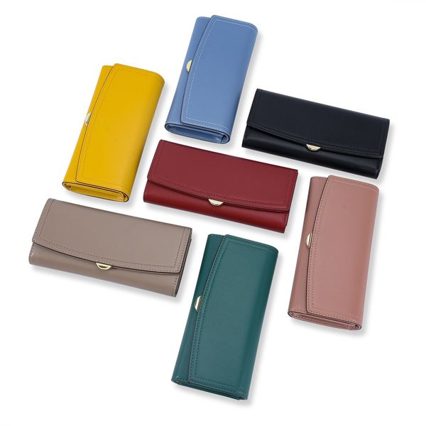 wallet women's multi card holding bag women's long solid color three fold wallet coin card purse, Red;black
wallet women's multi card holding bag women's long solid color three fold wallet coin card purse, Red;black