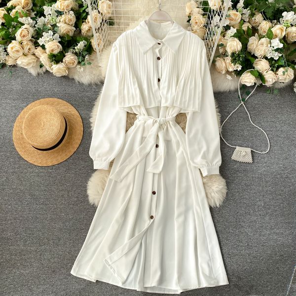 2021 new female button turn down collar puff the line dressed elegant autumn solid ruffle long dit3, Black;gray
2021 new female button turn down collar puff the line dressed elegant autumn solid ruffle long dit3, Black;gray