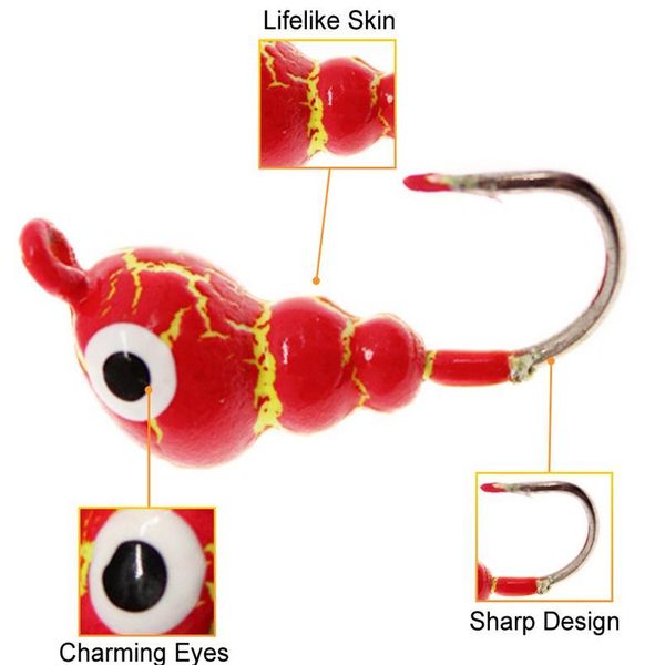 gobygo 18pcs/set 1m/15mm/17mm winter ice fishing artificial bait mini ice jig lure with box metal bait ant sharp l qylsfs
gobygo 18pcs/set 1m/15mm/17mm winter ice fishing artificial bait mini ice jig lure with box metal bait ant sharp l qylsfs